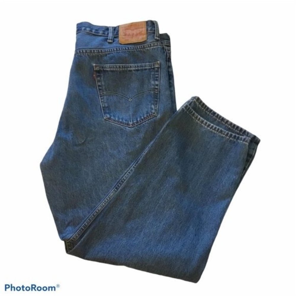 Levi's 550 Straight Leg Relaxed Fit Size W42 x L30 Denim Jeans Good Condition